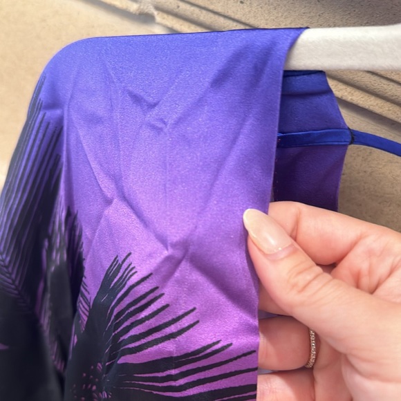 RETROFETE Clarisa Silk Top in Sunset Palm Print NWT size xs - Picture 4 of 6